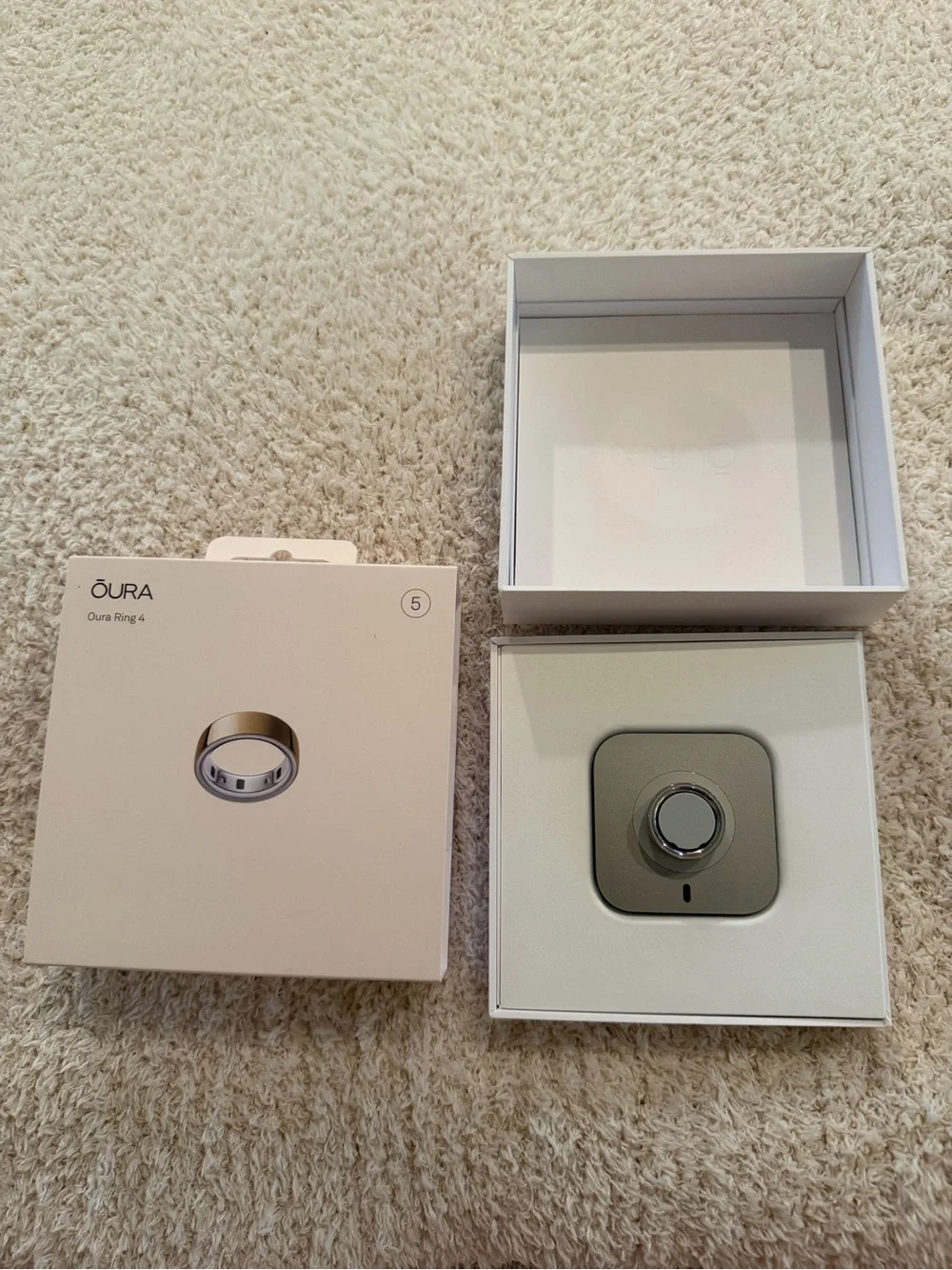 Oura Ring 4, Size 5, Gold Finish - Brand New, Unworn.